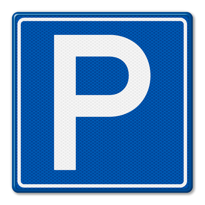 Parkeerbord 40x40cm. Parkeerbord E04